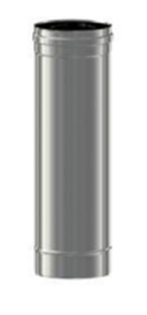Tubo inox 316 simple pared 120x1000 mm Exojo para pellet