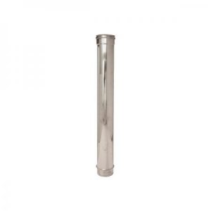 Tubo inox pellet simple pared 80x930 mm AISI 316L Dinak
