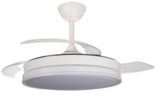 Ventilador techo DC blanco 1060mm 45W 4400lm Cristalrecord
