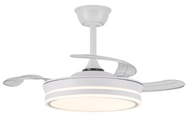 Ventilador techo DC blanco 920mm 46W 5502lm Cristalrecord