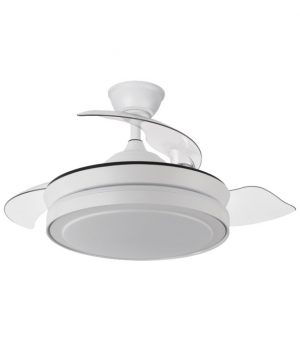 Ventilador techo retráctil blanco plafón Ø50cm 35W