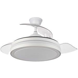 Ventilador techo retráctil mini blanco plafón Ø40cm 35W