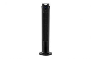 Ventilador torre oslo de Daga 45W negro Wifi 81cm|Lateral ventilador torre Oslo Daga|Detalle control ventilador Oslo